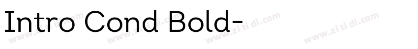 Intro Cond Bold字体转换